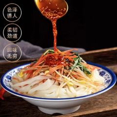 摇一摇凉皮陕西凉皮面皮蒜香香辣味方便速食袋装