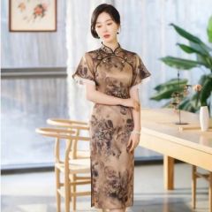 高端改良气质旗袍连衣裙 M(建议85-100斤)