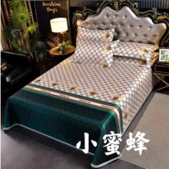 欧式大版印花冰丝凉席三件套 镜花水月(230*250cm
