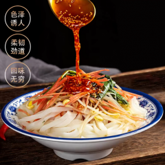 摇一摇凉皮陕西凉皮面皮蒜香香辣味方便速食袋装