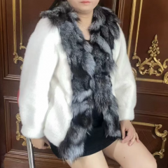 女士时尚大毛女士外套 黑色 M (90-135斤)